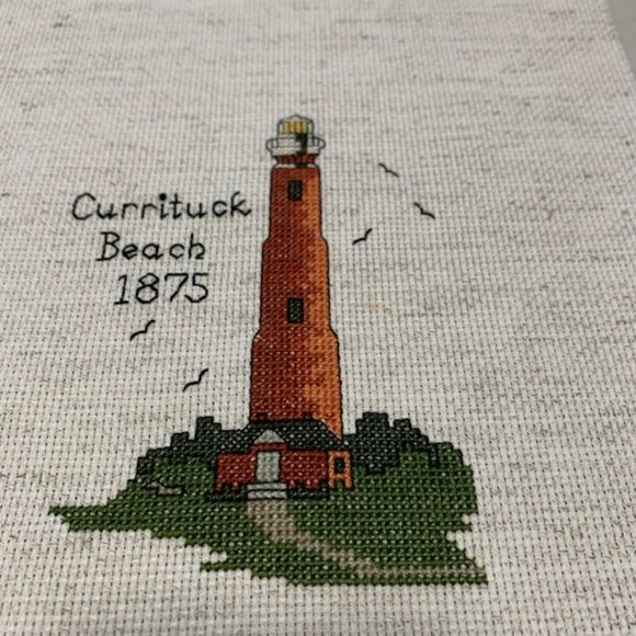 Accents Currituck Beach Lighthouse Completed Cross Stitch Unframed